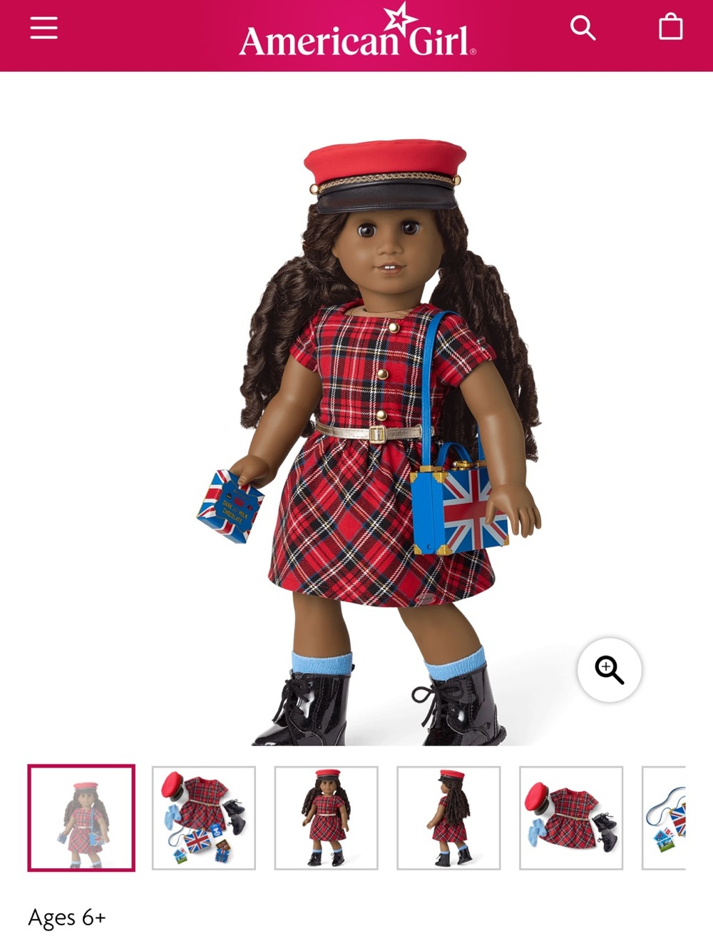 American Girl World Traveler in England PLUS English Souvenir Set